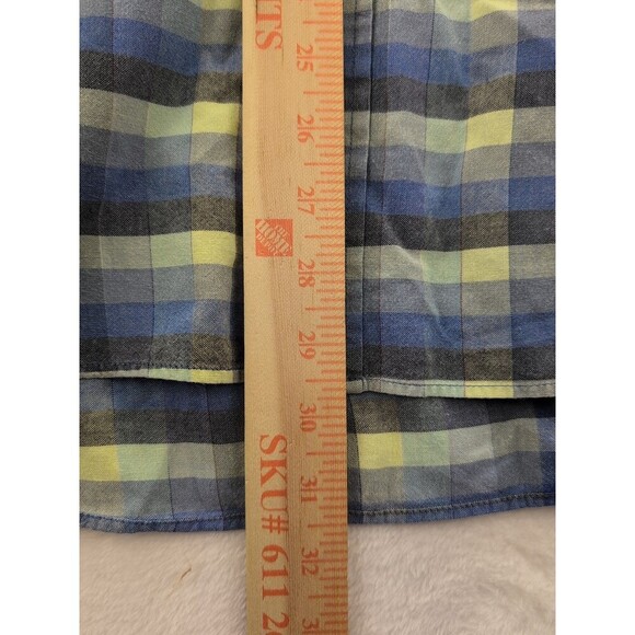 Pendleton Collared Short Sleeve Blue Plaid Button Up Shirt Mens XL - Picture 3 of 9